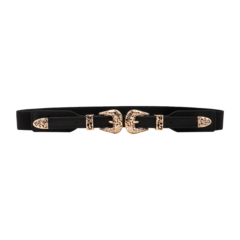 Retro Hollow-Out Elastic Belt