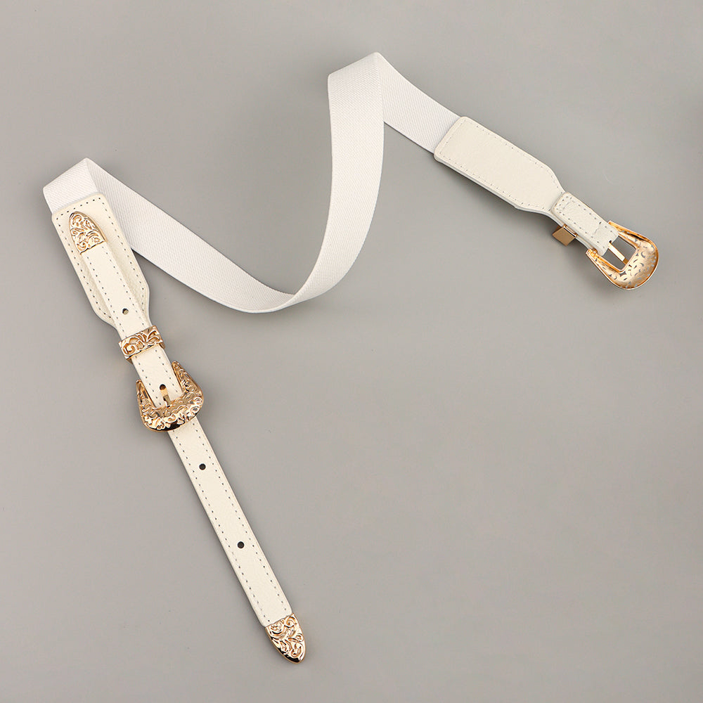 Retro Hollow-Out Elastic Belt
