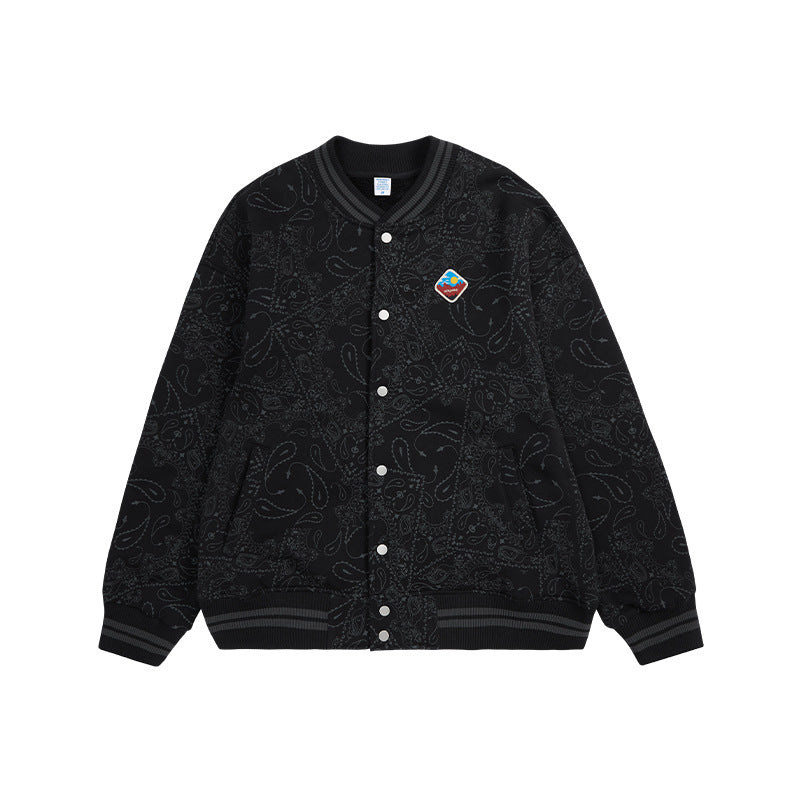 Printed Rocker Baseball Jacket