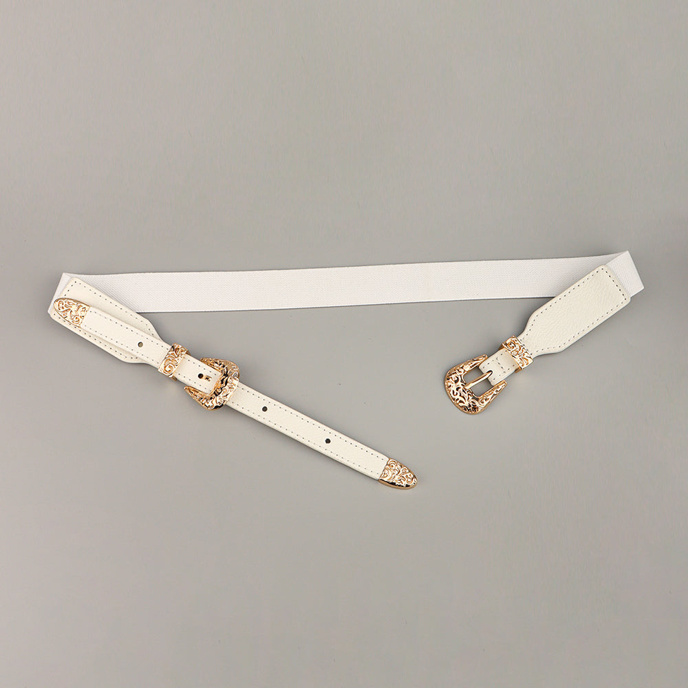 Retro Hollow-Out Elastic Belt