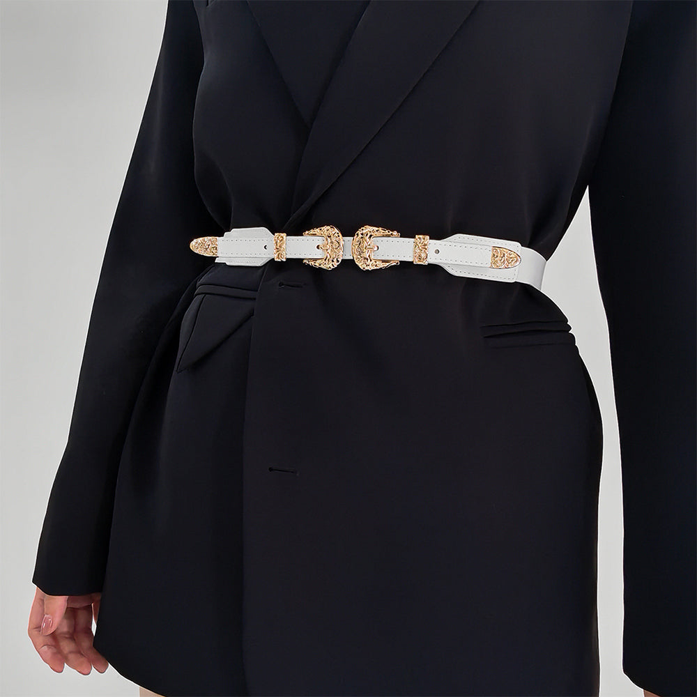 Retro Hollow-Out Elastic Belt