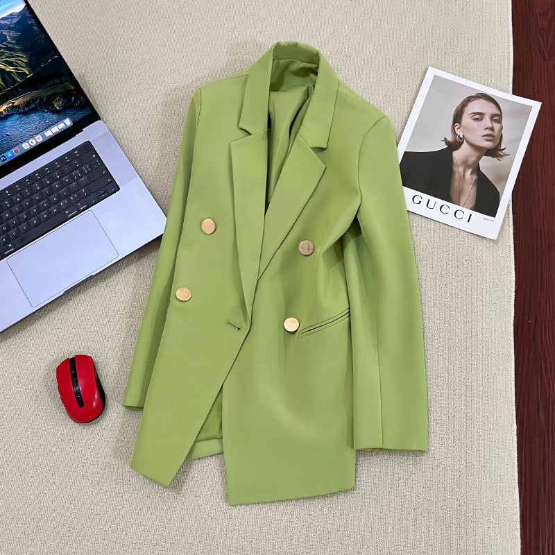 Slim-Fit Long Sleeve Blazer / Beige / M