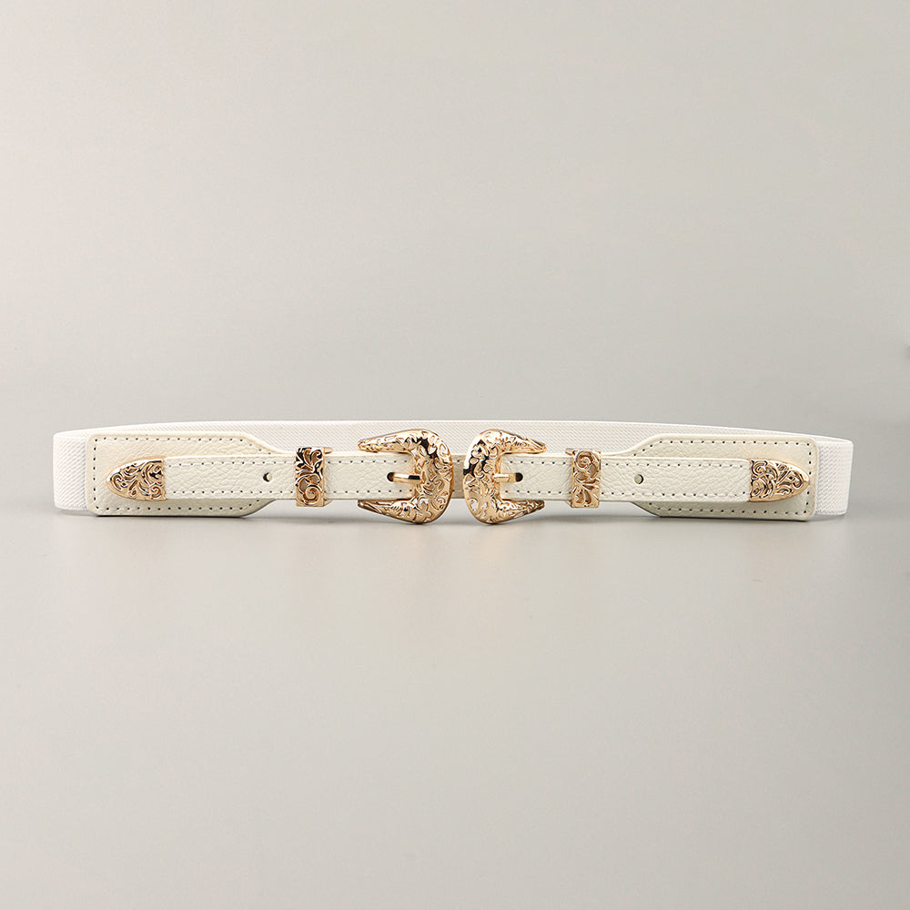 Retro Hollow-Out Elastic Belt