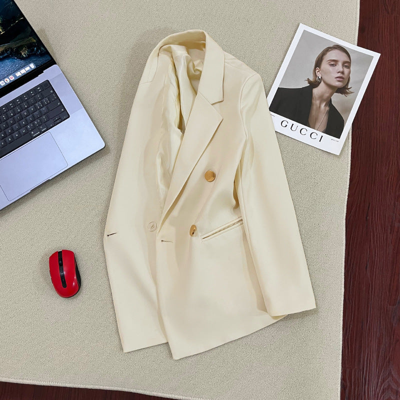 Slim-Fit Long Sleeve Blazer / Beige / 2XL