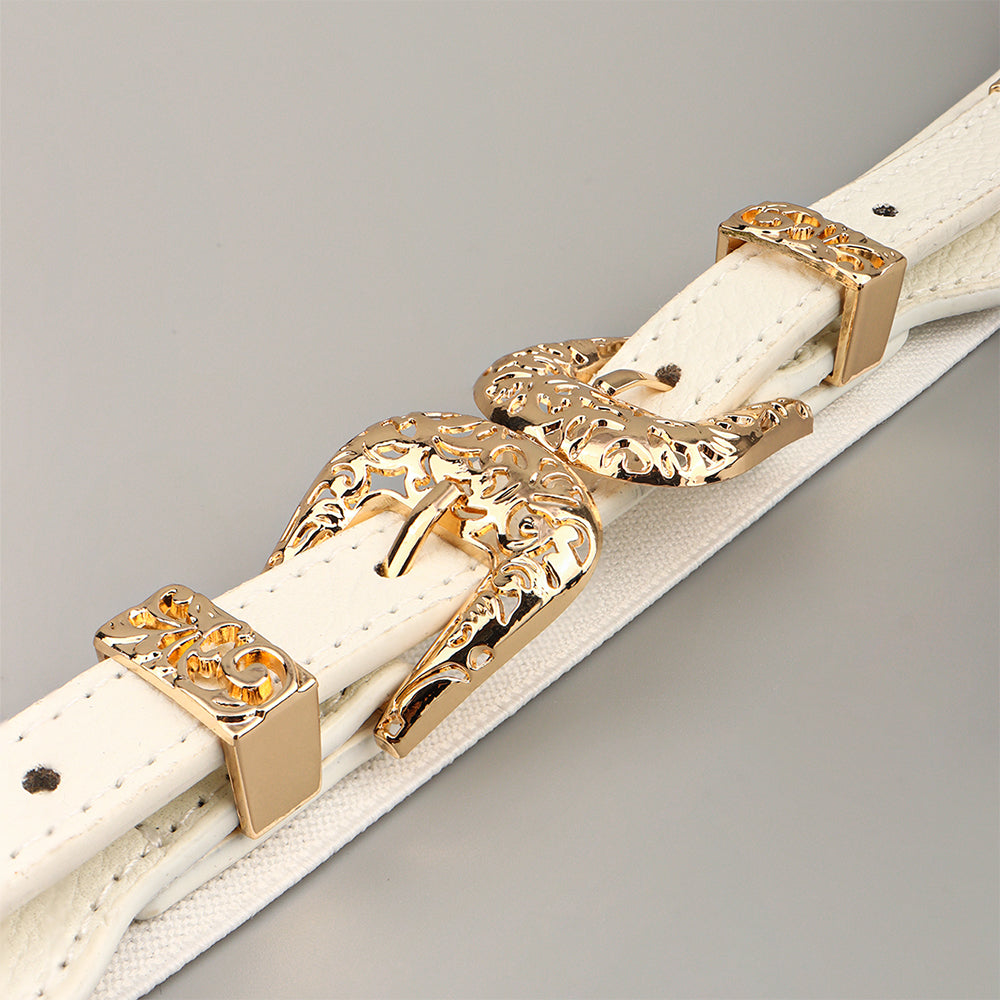 Retro Hollow-Out Elastic Belt