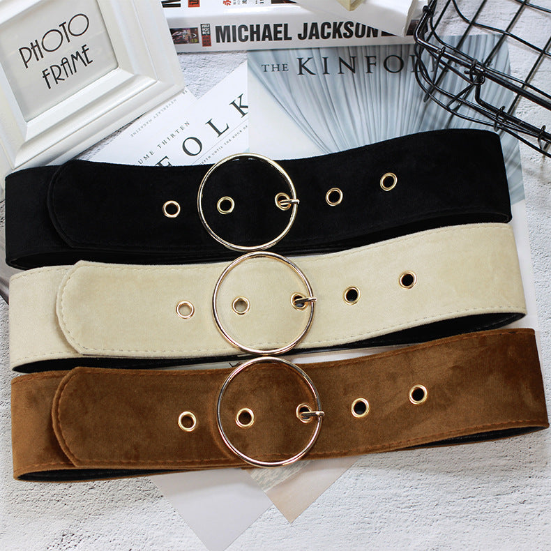 Wool-Weave Square Buckle Belt / Large buckle black