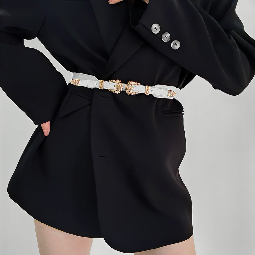 Retro Hollow-Out Elastic Belt