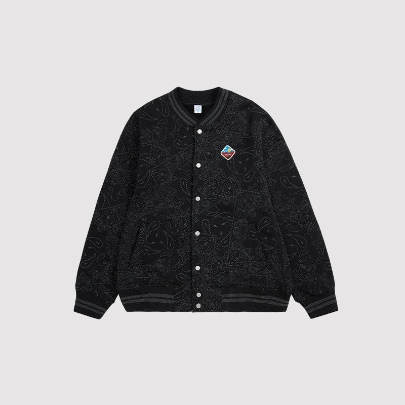 Printed Rocker Baseball Jacket