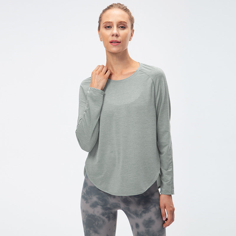 Quick-Dry Long Sleeve Activewear Top / Black / L