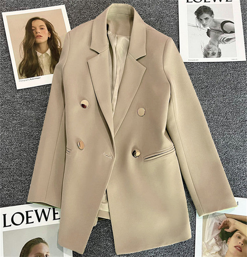Slim-Fit Long Sleeve Blazer / Black / L