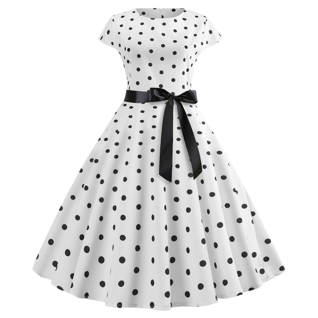 Printed Crew Neck Swing Dress / 5193 / S