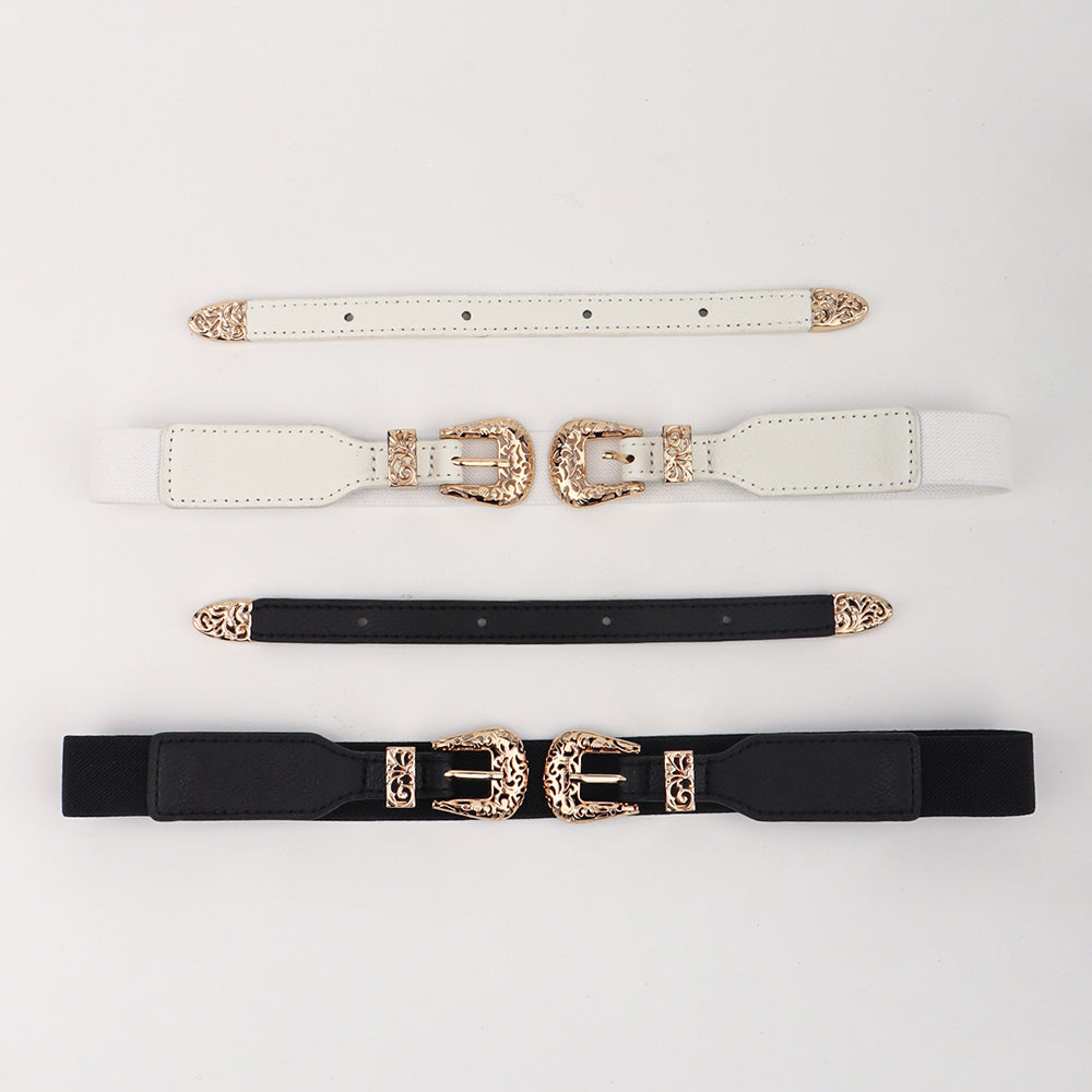 Retro Hollow-Out Elastic Belt