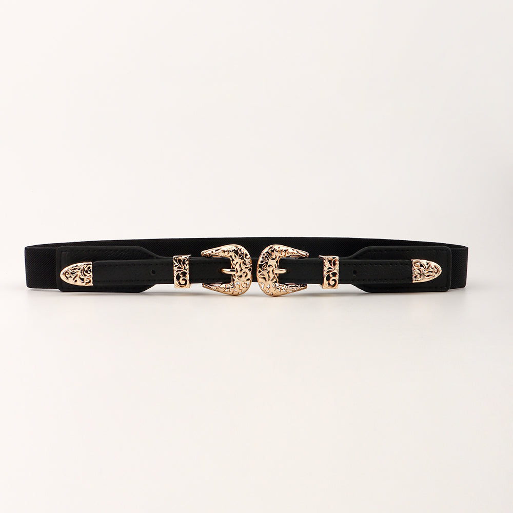 Retro Hollow-Out Elastic Belt