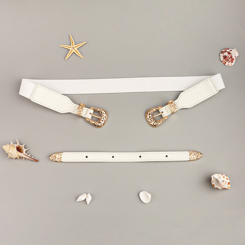 Retro Hollow-Out Elastic Belt