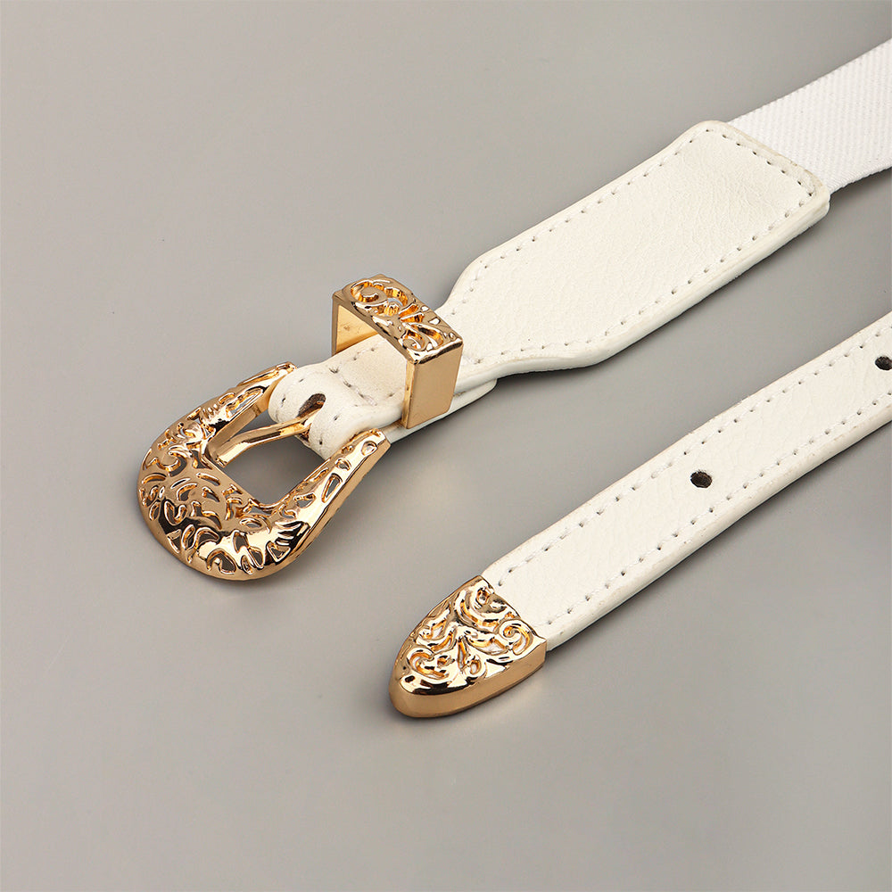 Retro Hollow-Out Elastic Belt