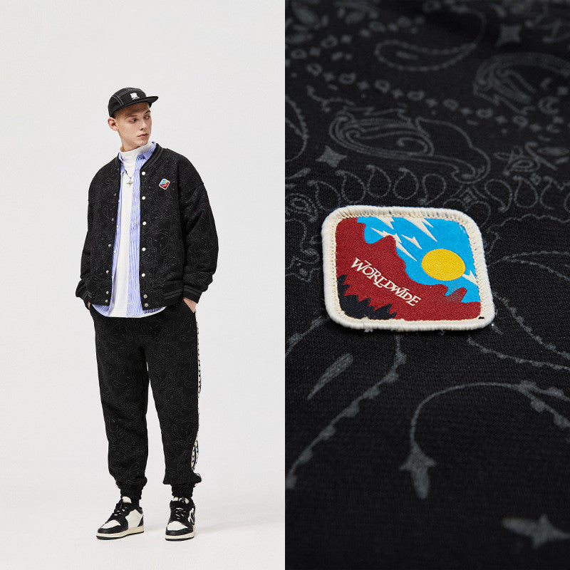 Printed Rocker Baseball Jacket